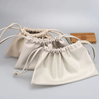 Настраиваемый цвет Luxury Lady PU Leather Drawstring Косметический пакет с настраиваемым логотипом