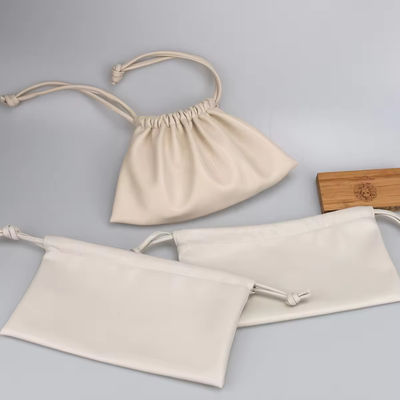 Настраиваемый цвет Luxury Lady PU Leather Drawstring Косметический пакет с настраиваемым логотипом