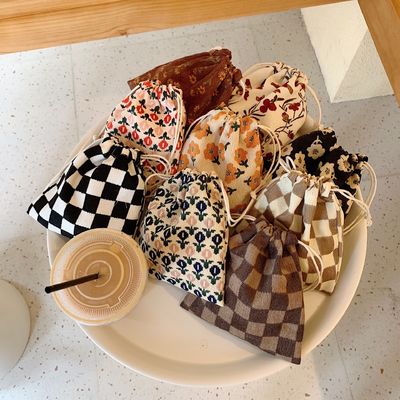 Custom Logo Print Canvas Cotton Jewelry Bag Drawstring Shoe Bag для модного стиля