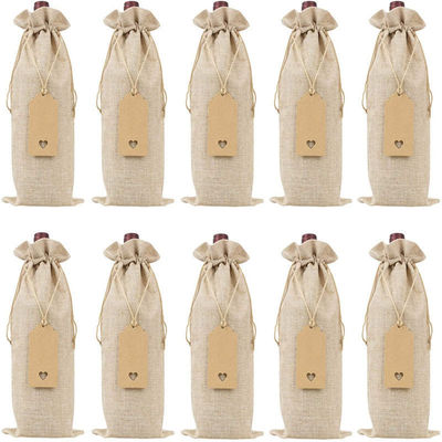 Приемлемый OEM/ODM Nature Color Jute Pouch Drawstring Bag для хранения экологически чистой конопли