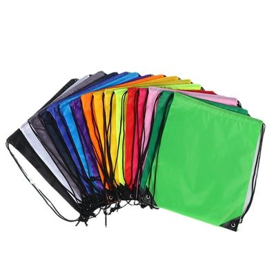 Закрытие струн Custom Logo Nylon Drawstring Bag Rucksack Переработанный водонепроницаемый полиэстер