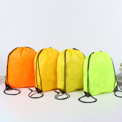 Закрытие струн Custom Logo Nylon Drawstring Bag Rucksack Переработанный водонепроницаемый полиэстер