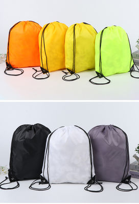 Закрытие струн Custom Logo Nylon Drawstring Bag Rucksack Переработанный водонепроницаемый полиэстер