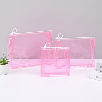 Низкий MOQ ПВХ Custom LOGO Сумка для путешествий Прозрачная Zip Lock Косметическая сумка с индивидуальным логотипом