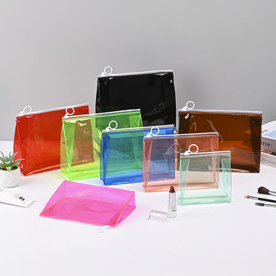 Низкий MOQ ПВХ Custom LOGO Сумка для путешествий Прозрачная Zip Lock Косметическая сумка с индивидуальным логотипом