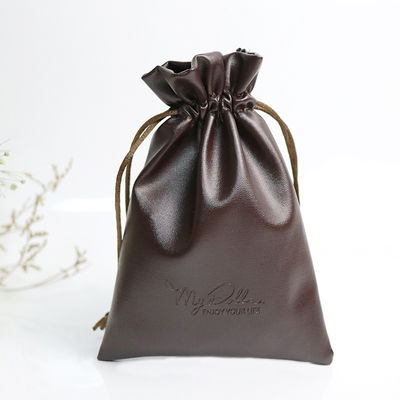 Средний размер Custom Logo PU кожа ювелирные изделия Pouch Drawstring Bag для высокого класса хранения