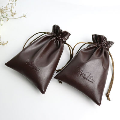 Средний размер Custom Logo PU кожа ювелирные изделия Pouch Drawstring Bag для высокого класса хранения