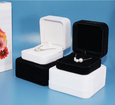 Покупатели Custom Logo Ring Pendant Bracelet Velvet Jewelry Box Jewelry Organizer Подарочные коробки