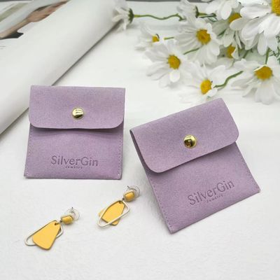 Бижутерический мешок Luxury Print Logo Микроволокно Снимок пуговиц для серьги и ожерелья