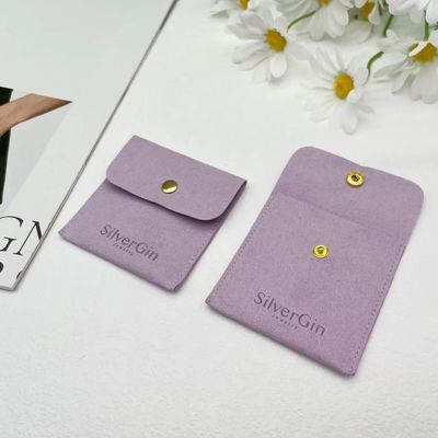 Бижутерический мешок Luxury Print Logo Микроволокно Снимок пуговиц для серьги и ожерелья
