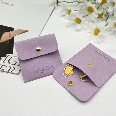 Бижутерический мешок Luxury Print Logo Микроволокно Снимок пуговиц для серьги и ожерелья