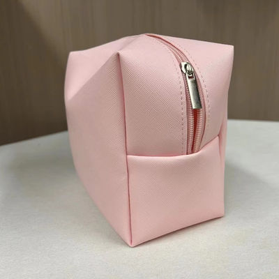 Напечатать шаблон PU водонепроницаемый Ziplock косметическая сумка макияж мешок в пользовательском розовом цвете конфеты