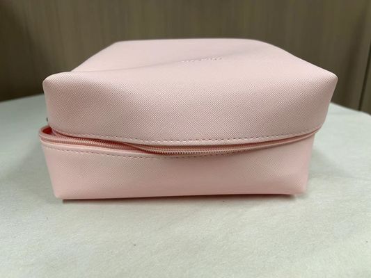 Напечатать шаблон PU водонепроницаемый Ziplock косметическая сумка макияж мешок в пользовательском розовом цвете конфеты