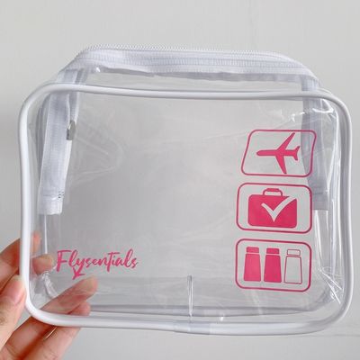 Новейший модный прозрачный PVC пластиковый Ziplock косметический пакет с пользовательским логотипом Принято