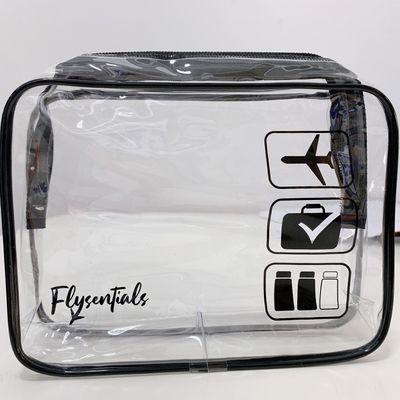 Новейший модный прозрачный PVC пластиковый Ziplock косметический пакет с пользовательским логотипом Принято
