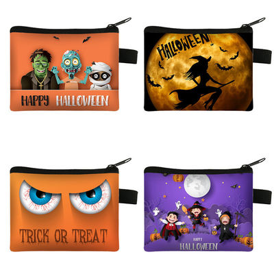2024 Halloween Cartoon Purse Детский портативный небольшой кошелек с напечатанным дизайном