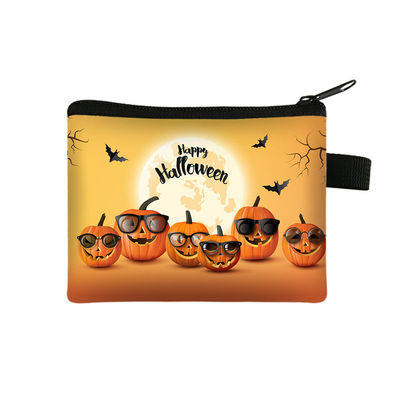2024 Halloween Cartoon Purse Детский портативный небольшой кошелек с напечатанным дизайном
