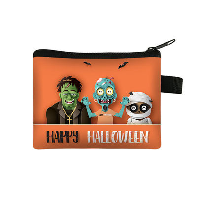 2024 Halloween Cartoon Purse Детский портативный небольшой кошелек с напечатанным дизайном
