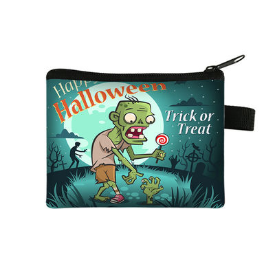2024 Halloween Cartoon Purse Детский портативный небольшой кошелек с напечатанным дизайном