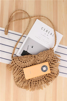 Ручной работы Tassel Beach Bag Raffia Rattan Crossbody для летних путешествий женщин