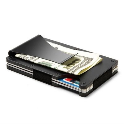Многоразовый RFID блокирующий держатель алюминиевой карты/умные металлические мужские карманные кошельки/минималистический алюминиевый кошелек