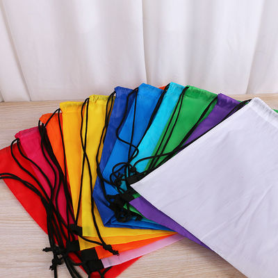 Средний размер Custom Printing Logo 210D Basketball Drawstring Nylon Bag для спортивных обуви