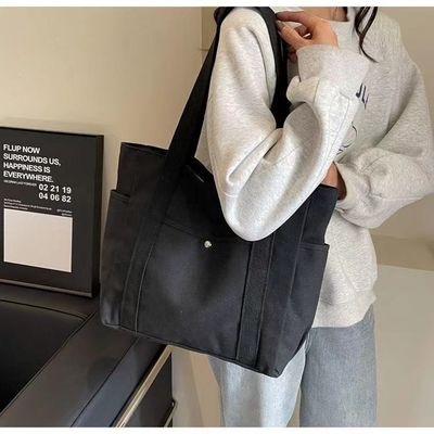 Простые многоразовые цвета Большой хлопковый полотенце Tote сумка с молниеносной ручкой для путешествий и выезда