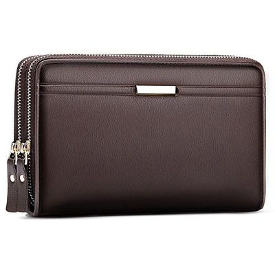 Настоящая кожа мужской передний карманный кошелек Custom Logo Purse Thin RFID Blocking Card Holder