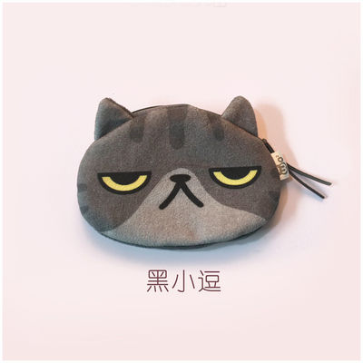 Унисекс 3D кошачий монетный кошелек Милая мини плюшевая сумочка Маленькая сумочка в форме животного с белой оболочкой