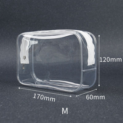 PVC Zipper Toiletry Cosmetic Bag Custom Size Logo Clear Makeup Bag For Women Модный стиль