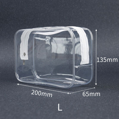 PVC Zipper Toiletry Cosmetic Bag Custom Size Logo Clear Makeup Bag For Women Модный стиль
