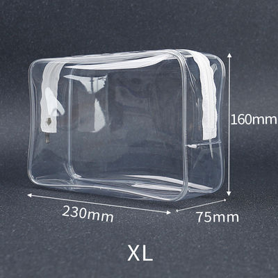 PVC Zipper Toiletry Cosmetic Bag Custom Size Logo Clear Makeup Bag For Women Модный стиль