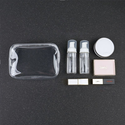 PVC Zipper Toiletry Cosmetic Bag Custom Size Logo Clear Makeup Bag For Women Модный стиль