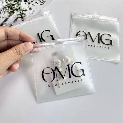 Прозрачный персональный логотип Пластиковый Ziplock ювелирный мешок для индивидуальной ювелирной упаковки
