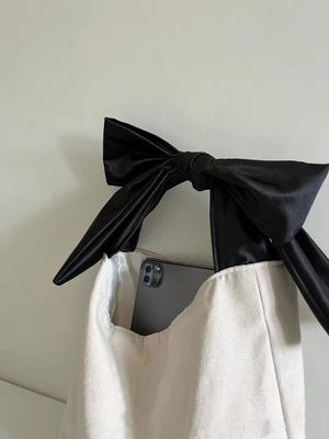 Polyester Lining Eco-Friendly Recycled Black Handle Custom Logo Printed Shopping Tote Bag - полиэстерная оболочка экологически чистый переработанный черный ручок