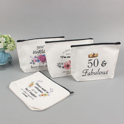 Напечатанный цип Luxury Cotton Small Canvas Pouch Travel Cosmetic Bag для модного стиля