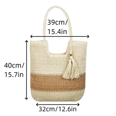Летняя сумка с соломинкой Raffia OEM/ODM Приемлемая для модных дам