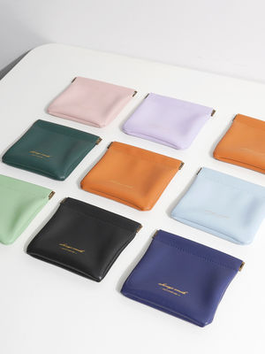 Custom Logo Print Small PU Leather Storage Bag with Letter Pattern and Customized Logo Маленький кожаный полиэтиленовый пакетик для хранения с рисунком букв и персонализированным логотипом