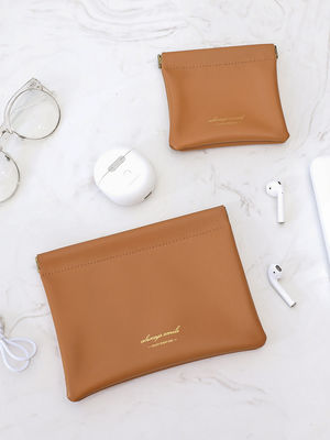 Custom Logo Print Small PU Leather Storage Bag with Letter Pattern and Customized Logo Маленький кожаный полиэтиленовый пакетик для хранения с рисунком букв и персонализированным логотипом