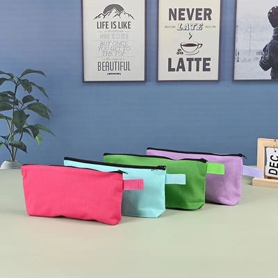 Заказный логотип напечатанный холст Zipper Makeup Bag с экологически чистым и долговечным материалом
