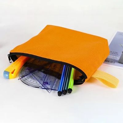 Заказный логотип напечатанный холст Zipper Makeup Bag с экологически чистым и долговечным материалом
