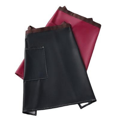 Custom Logo Printed Waxed PU Leather Half Apron для официанток и барменов