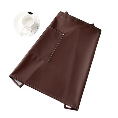 Custom Logo Printed Waxed PU Leather Half Apron для официанток и барменов