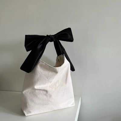 По индивидуальному заказу цвет высокая вместимость корейский стиль Bow Hobo Casual Cute Girl Teenage Ladies Shopping Canvas Bag