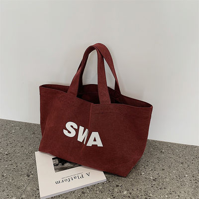 Эко Custom Large Canvas Tote Bag Cross Body Cotton Bag с карманным и молниеносным застежкой