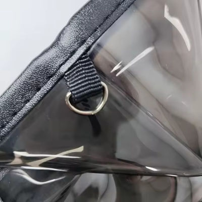 Настраиваемый логотип PVC Zipper Bag для вечеринки Черный PVC Tote Shopping Bag