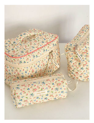 Легкий синий гингемский косметический пакет для женщин Милая туристическая мелкая цветовая косметическая сумка