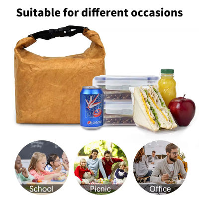 Изолированная пищевая тепловая алюминиевая фольга Dupont Tyvek Kraft Paper Lunch Cooler Bag с ручкой на заказ
