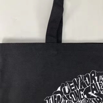 12 унций Черный полотенце торба для роскошных покупок органический хлопок материал