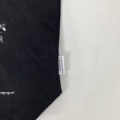 12 унций Черный полотенце торба для роскошных покупок органический хлопок материал